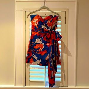 French Connection Whisper strapless Bow Dress
